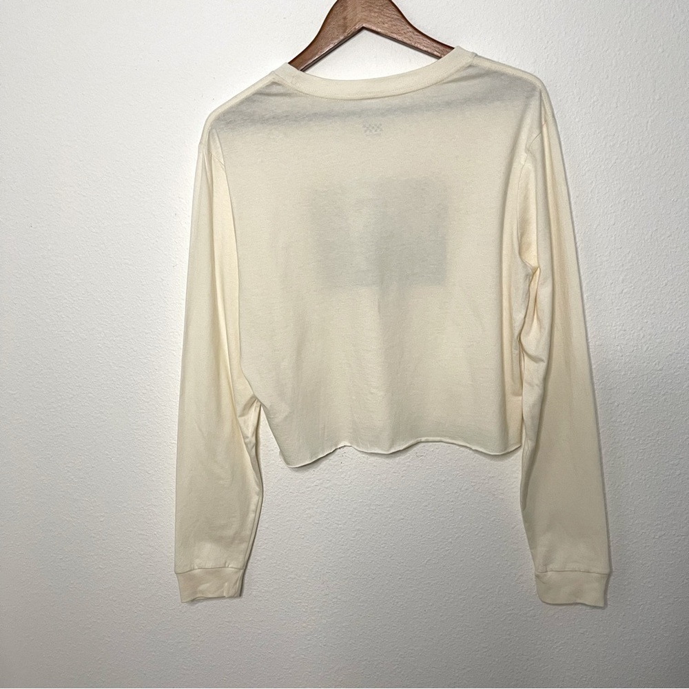 Vans Floral "Off The Wall" Logo Long Sleeve Cropped sweatshirt L NWT - Picture 7 of 11